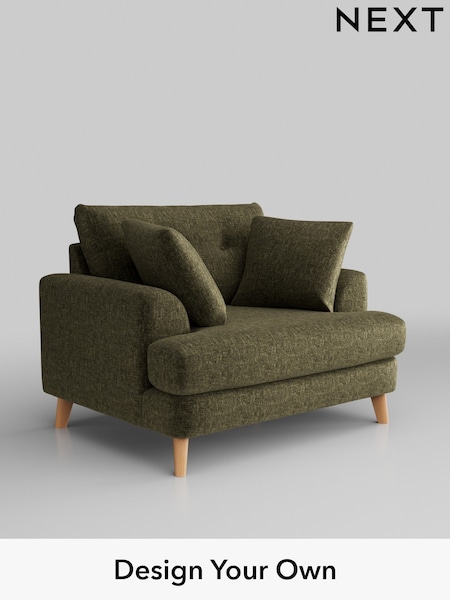 Plush Chenille/Moss Green Parker Buttoned Back (W44710) | £1,025