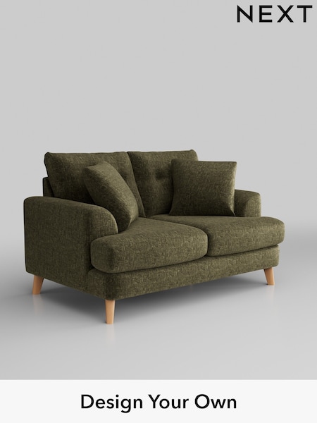 Plush Chenille/Moss Green Parker Buttoned Back (W44710) | £1,225