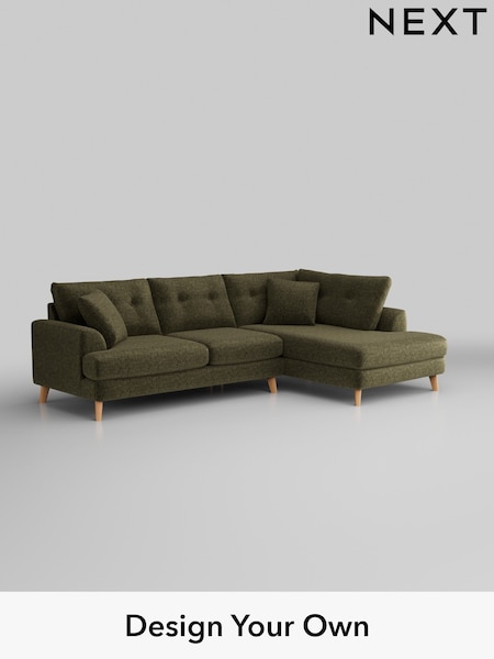 Plush Chenille/Moss Green Parker Buttoned Back (W44710) | £2,325