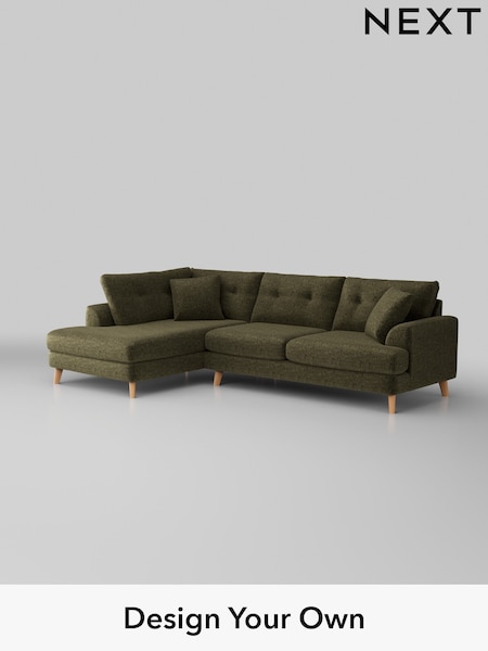 Plush Chenille/Moss Green Parker Buttoned Back (W44710) | £2,425