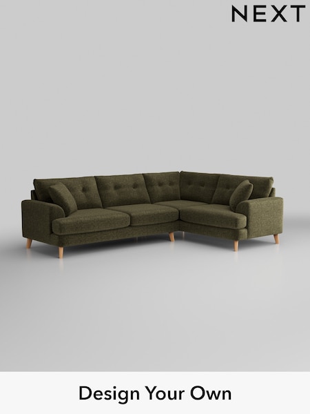 Plush Chenille/Moss Green Parker Buttoned Back (W44710) | £2,475