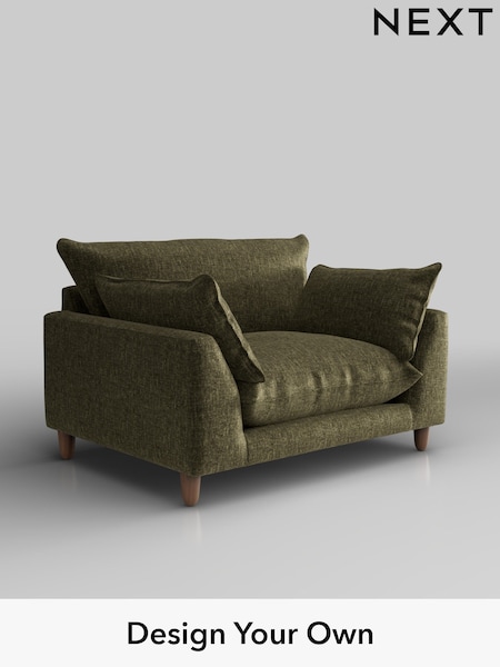 Plush Chenille/Moss Green Noa Deep Relaxed Sit (W44714) | £975