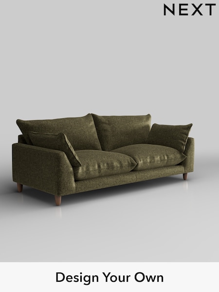 Plush Chenille/Moss Green Noa Deep Relaxed Sit (W44714) | £1,275