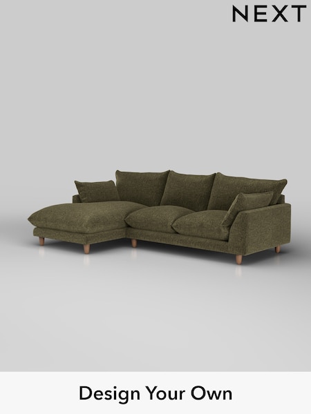 Plush Chenille/Moss Green Noa Deep Relaxed Sit (W44714) | £1,875