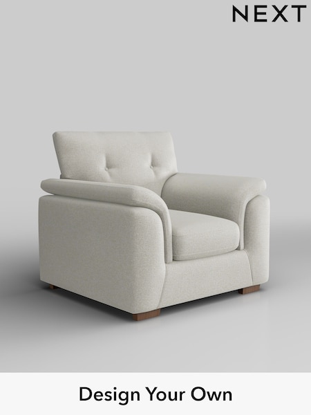 Plush Chenille/Oyster Hayden Buttoned Back (W44716) | £750