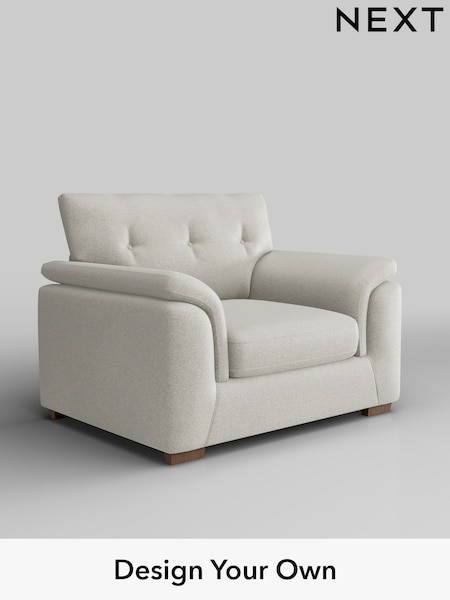 Plush Chenille/Oyster Hayden Buttoned Back (W44716) | £850