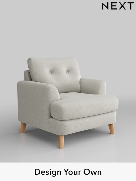 Plush Chenille/Oyster Parker Buttoned Back (W44719) | £925