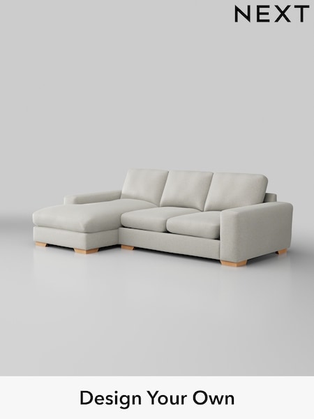 Plush Chenille/Oyster Houghton Deep Relaxed Sit (W44722) | £2,125