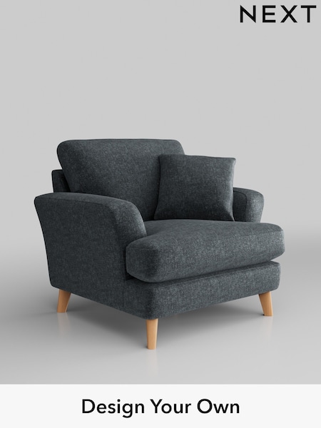 Plush Chenille/Slate Blue Conway Relaxed Sit (W44743) | £875