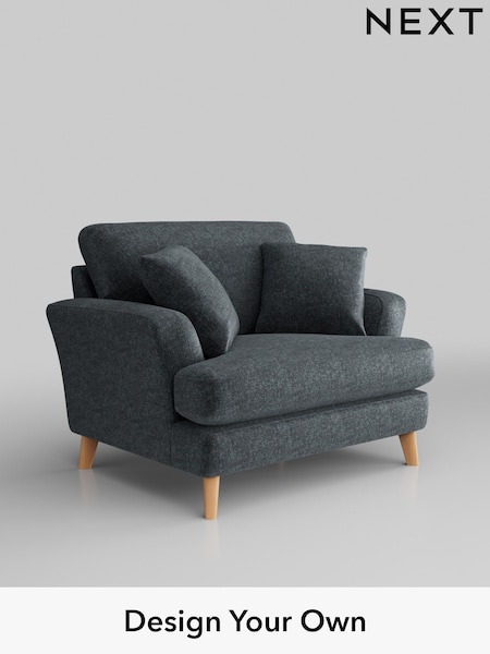 Plush Chenille/Slate Blue Conway Relaxed Sit (W44743) | £975