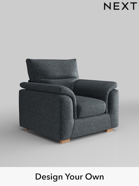 Plush Chenille/Slate Blue Hayden Highback (W44750) | £750