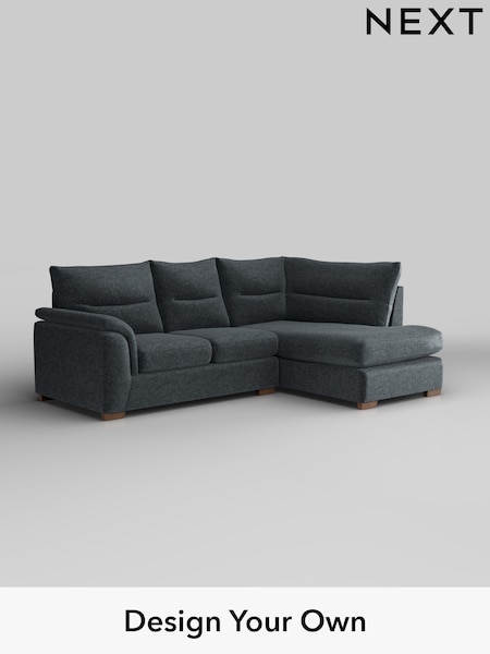 Plush Chenille/Slate Blue Hayden Highback (W44750) | £1,825
