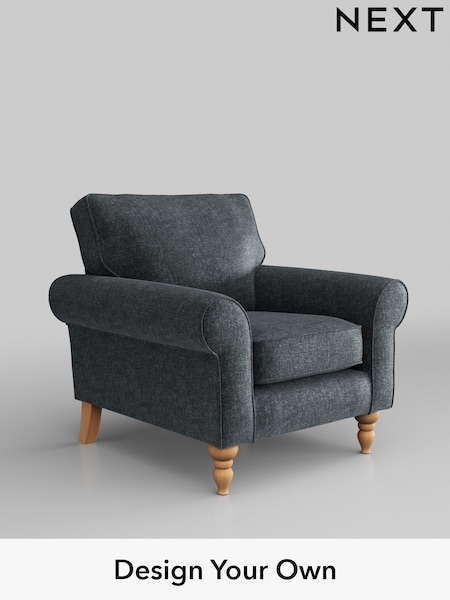 Plush Chenille/Slate Blue Mallory (W44752) | £625