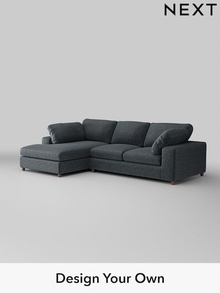 Plush Chenille/Slate Blue N Premium The Snuggle Grand (W44757) | £2,750