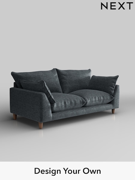 Plush Chenille/Slate Blue Noa Deep Relaxed Sit (W44759) | £1,175
