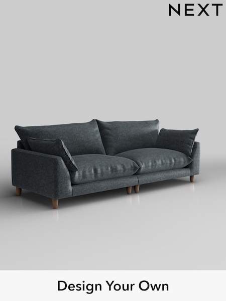 Plush Chenille/Slate Blue Noa Deep Relaxed Sit (W44759) | £1,375