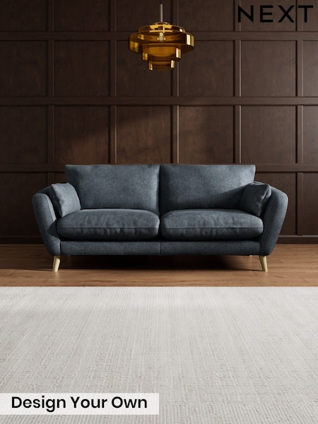 Plush Chenille/Slate Blue Orlo Relaxed Sit (W44763) | £1,199