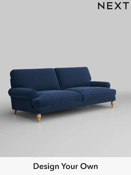 Plush Velvet Easy Clean/Airforce Blue Erin Deep Relaxed Sit (W44764) | £1,375