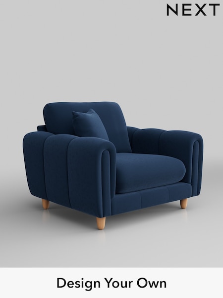 Plush Velvet Easy Clean/Airforce Blue Odella (W44768) | £975