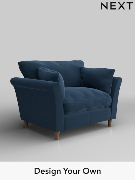 Plush Velvet Easy Clean/Airforce Blue Hartley Relaxed Sit (W44769) | £925