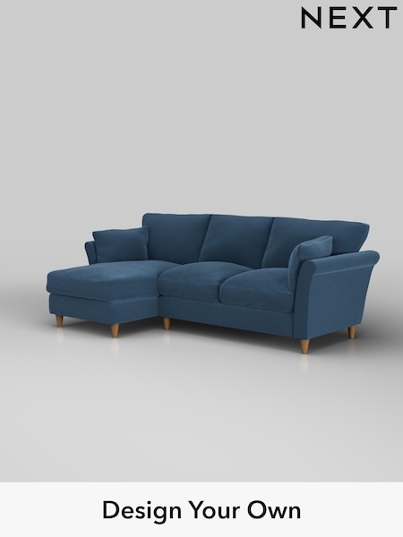 Plush Velvet Easy Clean/Airforce Blue Hartley Relaxed Sit (W44769) | £1,899