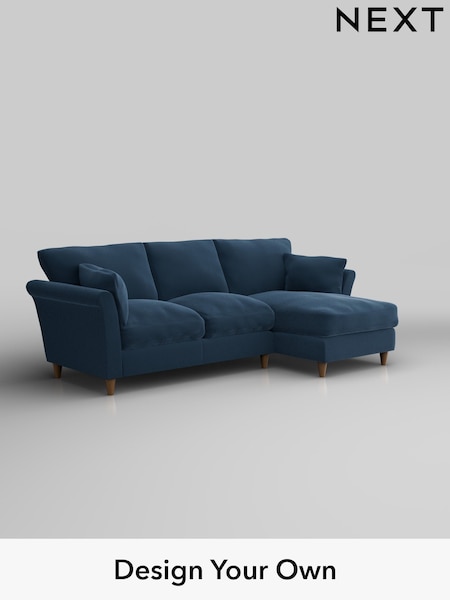 Plush Velvet Easy Clean/Airforce Blue Hartley Relaxed Sit (W44769) | £1,899