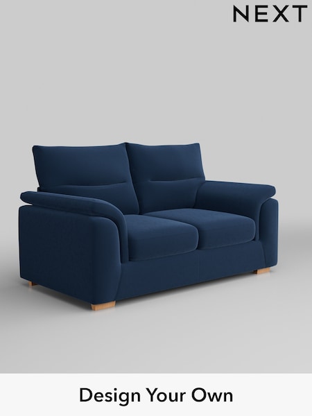Plush Velvet Easy Clean/Airforce Blue Hayden Highback (W44770) | £1,125