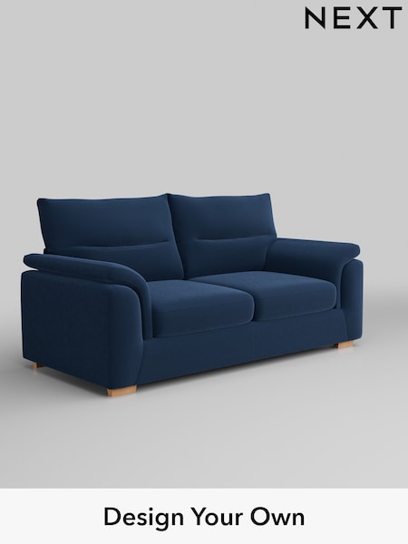 Plush Velvet Easy Clean/Airforce Blue Hayden Highback (W44770) | £1,225