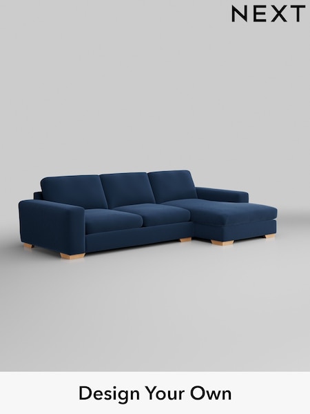 Plush Velvet Easy Clean/Airforce Blue Houghton Deep Sit (W44771) | £2,250