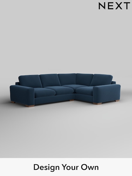 Plush Velvet Easy Clean/Airforce Blue Houghton Deep Sit (W44771) | £2,575