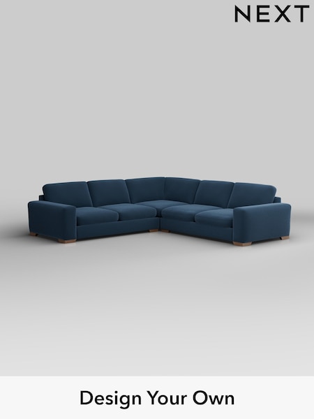 Plush Velvet Easy Clean/Airforce Blue Houghton Deep Sit (W44771) | £2,875