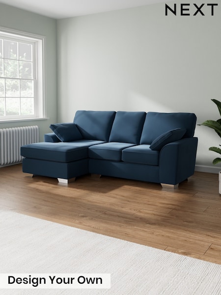 Plush Velvet Easy Clean/Airforce Blue Stamford (W44773) | £1,699