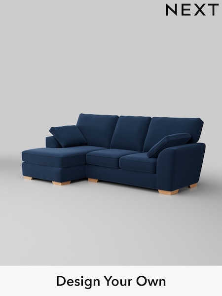 Plush Velvet Easy Clean/Airforce Blue Stamford (W44773) | £1,799