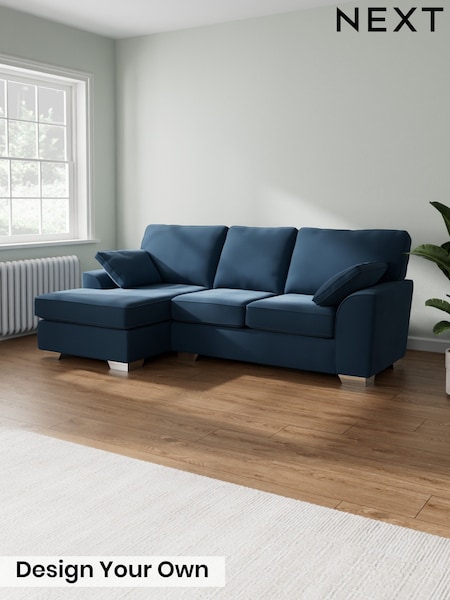 Plush Velvet Easy Clean/Airforce Blue Stamford (W44773) | £1,799