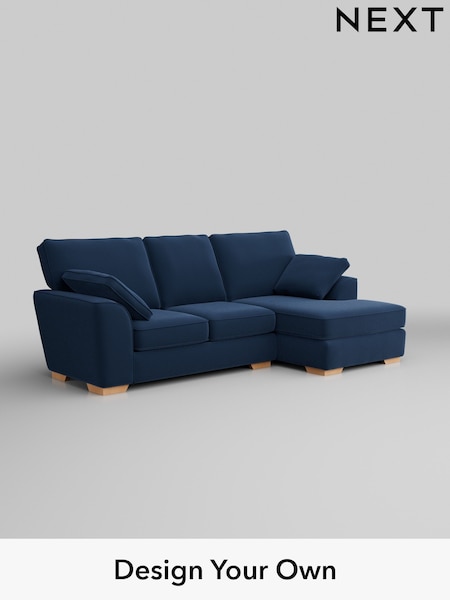 Plush Velvet Easy Clean/Airforce Blue Stamford (W44773) | £1,799
