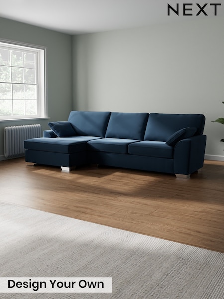 Plush Velvet Easy Clean/Airforce Blue Stamford (W44773) | £1,950