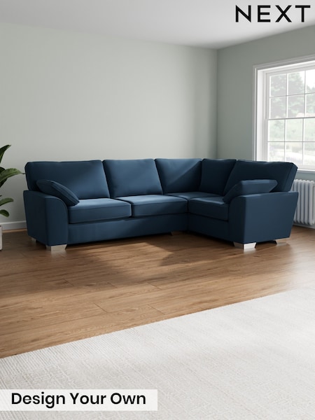 Plush Velvet Easy Clean/Airforce Blue Stamford (W44773) | £2,075