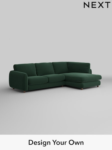 Plush Velvet Easy Clean/Bottle Green Aiden (W44778) | £1,825