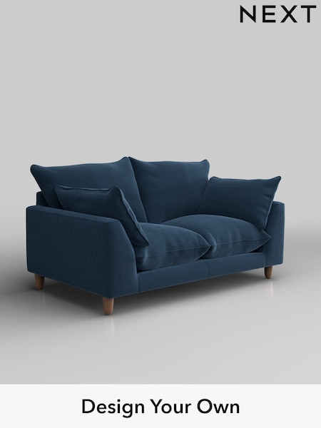Plush Velvet Easy Clean/Airforce Blue Noa Deep Relaxed Sit (W44779) | £1,075