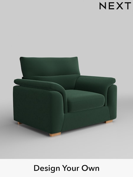 Plush Velvet Easy Clean/Bottle Green Hayden Highback (W44780) | £850