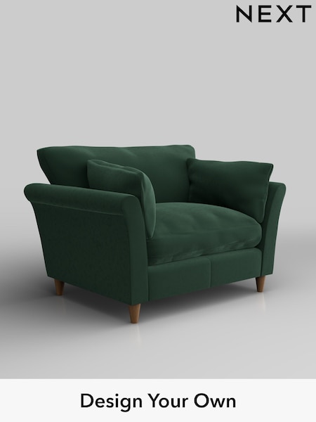 Plush Velvet Easy Clean/Bottle Green Hartley Relaxed Sit (W44781) | £1,025