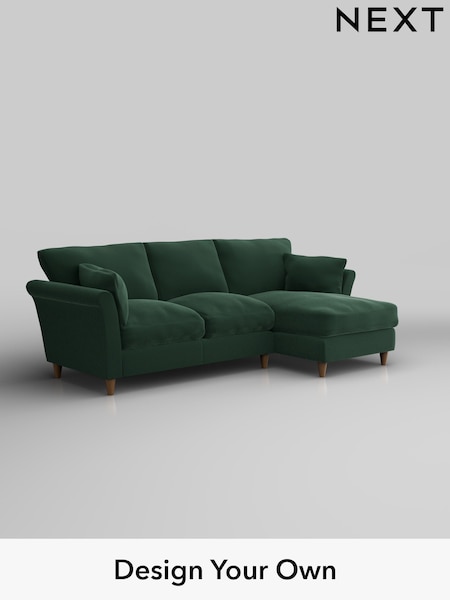 Plush Velvet Easy Clean/Bottle Green Hartley Relaxed Sit (W44781) | £1,899