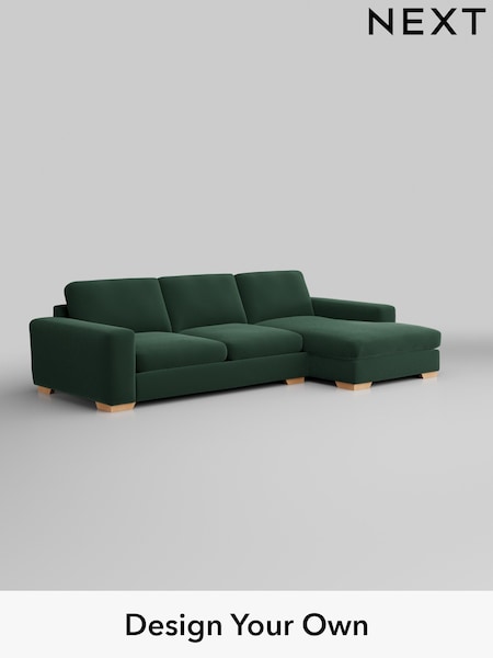 Plush Velvet Easy Clean/Bottle Green Houghton Deep Sit (W44782) | £2,250