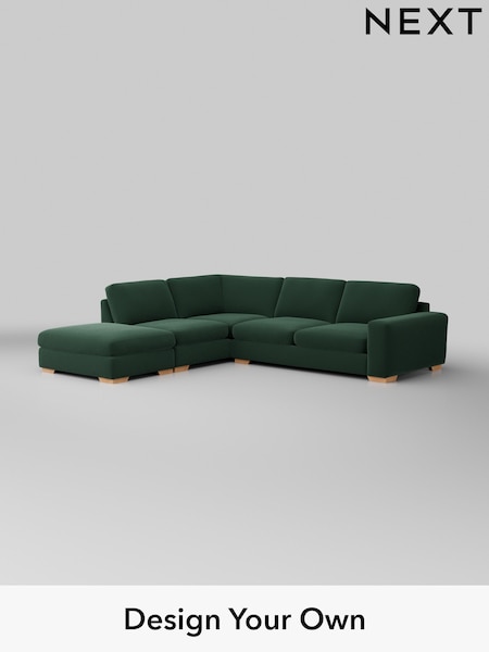 Plush Velvet Easy Clean/Bottle Green Houghton Deep Sit (W44782) | £2,599