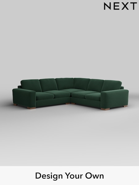 Plush Velvet Easy Clean/Bottle Green Houghton Deep Sit (W44782) | £2,775