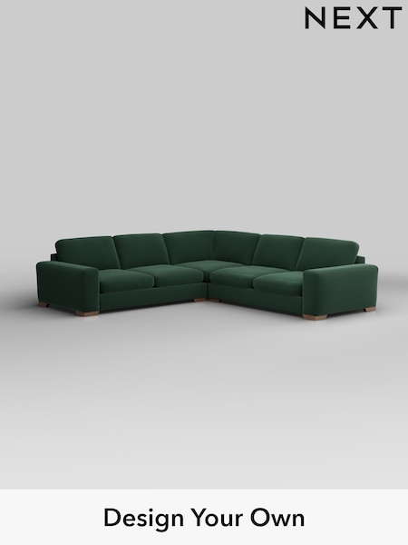 Plush Velvet Easy Clean/Bottle Green Houghton Deep Sit (W44782) | £2,875