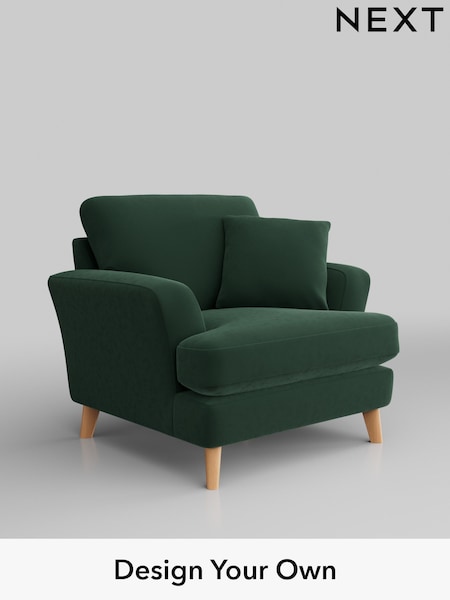 Plush Velvet Easy Clean/Bottle Green Conway Relaxed Sit (W44783) | £875