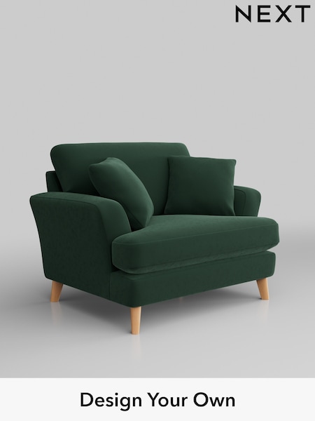 Plush Velvet Easy Clean/Bottle Green Conway Relaxed Sit (W44783) | £975