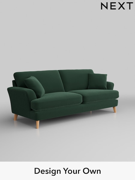 Plush Velvet Easy Clean/Bottle Green Conway Relaxed Sit (W44783) | £1,450