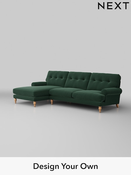 Plush Velvet Easy Clean/Bottle Green Erin Buttoned Back Deep Sit (W44784) | £1,975